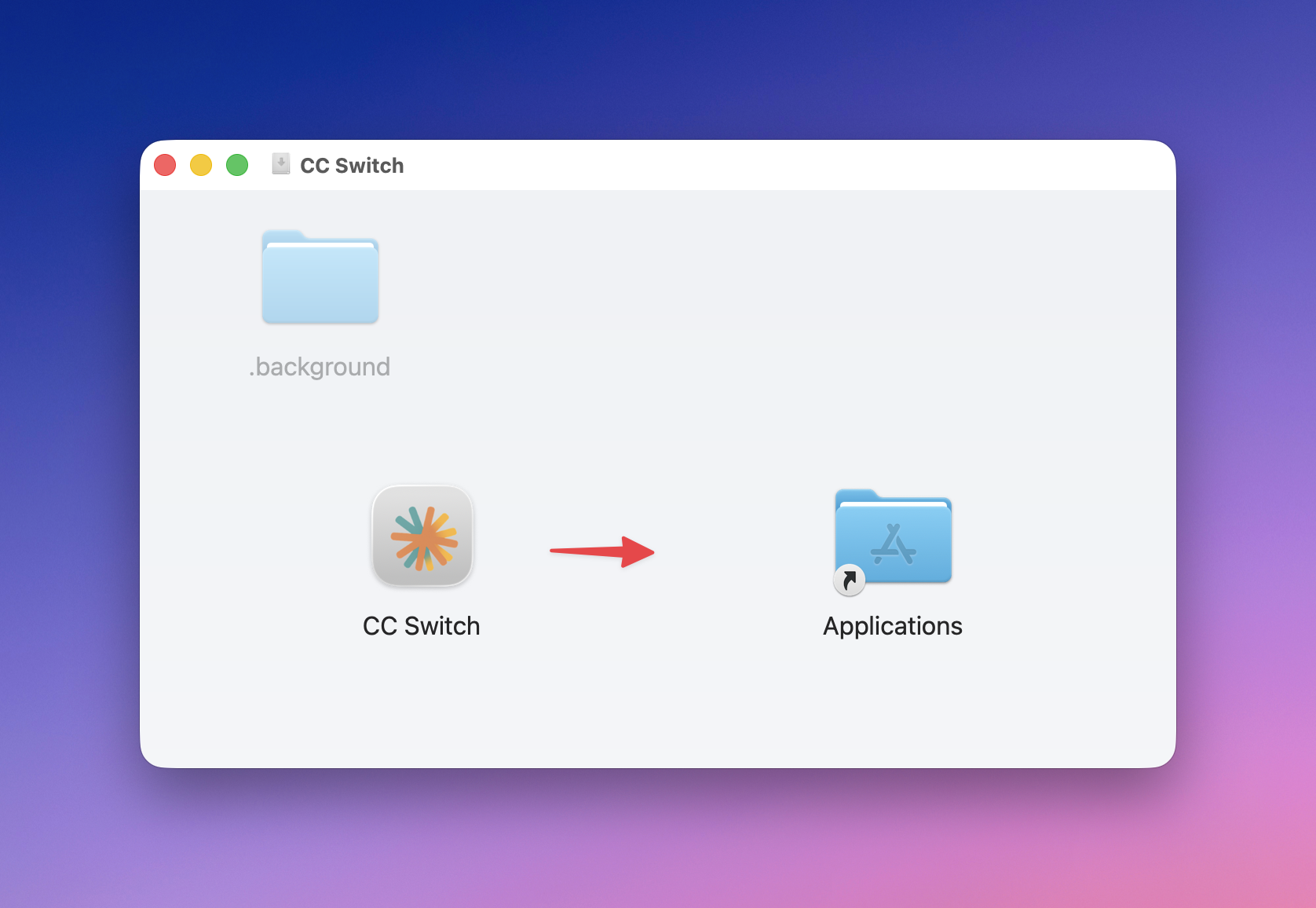 将 CC Switch 拖到 Applications